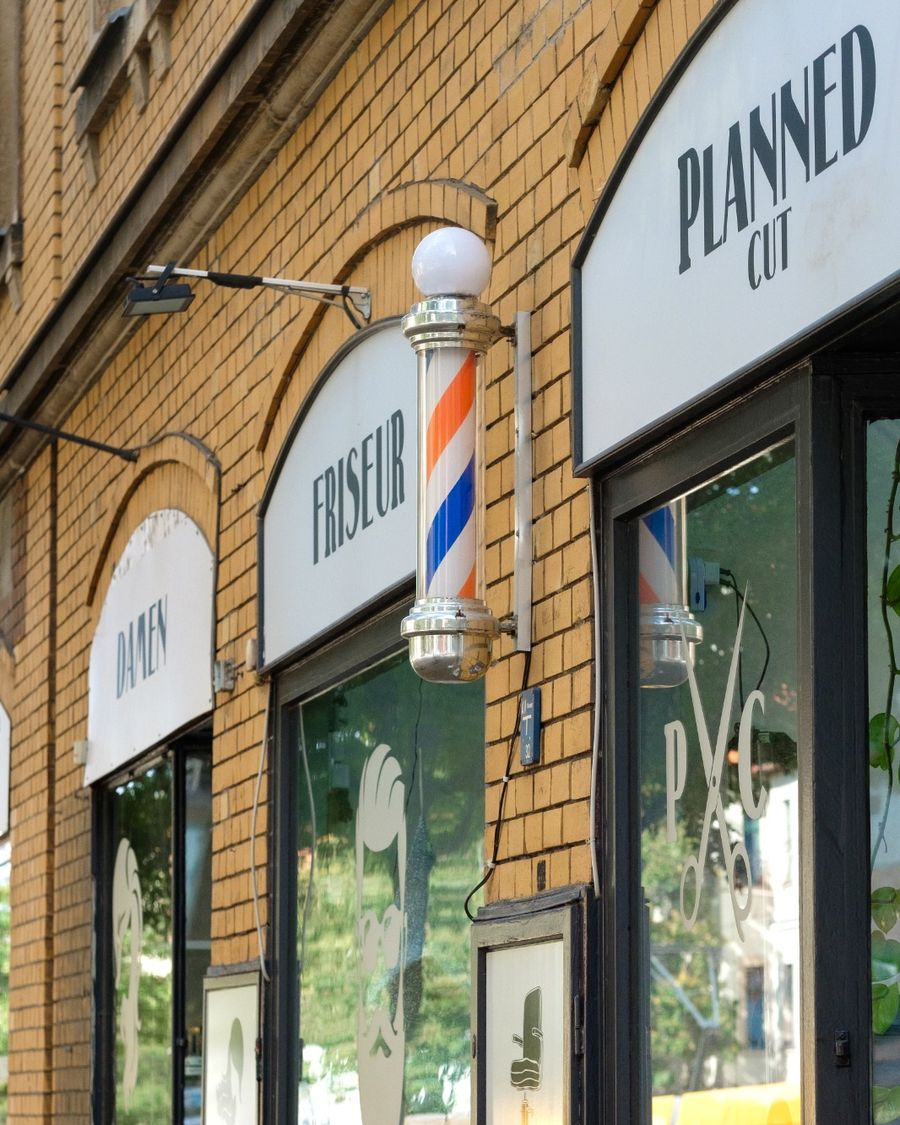 Barber-Pole an der Fassade